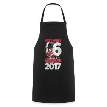 Level Unlocked 6 Years Old 2017 Headset Gaming - Cooking Apron - black - Front - AI Model Male 185 dark (185cm)