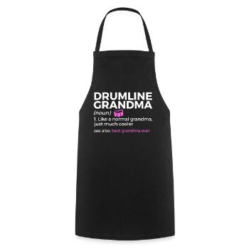 Drumline Trommeln Geschenk - Kochschürze - Schwarz - Vorne - AI Model Male 185 dark (185cm)