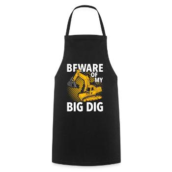 Drôles d’ouvriers de la construction et de conducteurs d’excavatrices de chantier - Tablier de cuisine - noir - Devant - AI Model Male 185 dark (185cm)