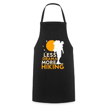 Less drama More wandering Sayings Motivation - Cooking Apron - black - Front - AI Model Male 185 dark (185cm)