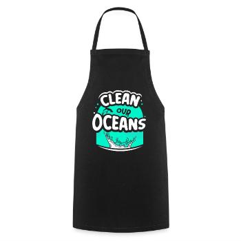Clean Our Oceans Sea Ocean Protection Sea - Cooking Apron - black - Front - AI Model Male 185 dark (185cm)