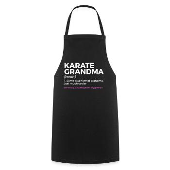 Karate - Kochschürze - Schwarz - Vorne - AI Model Male 185 dark (185cm)