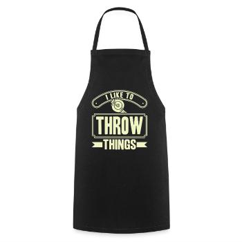 Discus Throw Discus Thrower Cadeau - Tablier de cuisine - noir - Devant - AI Model Male 185 dark (185cm)