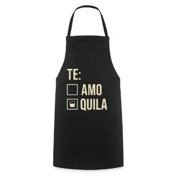 Tequila Te Amo Lustiges Party Funshirt Geschenk - Kochschürze - Schwarz - Vorne - AI Model Male 185 dark (185cm)