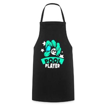 Pool Player Billiard Billiard Lovers - Cooking Apron - black - Front - AI Model Male 185 dark (185cm)