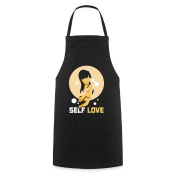 Self-love Self-love Positively Sweet - Cooking Apron - black - Front - AI Model Male 185 dark (185cm)
