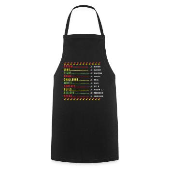 Dream Lead Fight Think Pride Black History - Cooking Apron - black - Front - AI Model Male 185 dark (185cm)