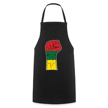 Black Fist Protest Pride Black History Month - Kochschürze - Schwarz - Vorne - AI Model Male 185 dark (185cm)