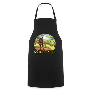 Sauerländer Sauerland Heimat - Kochschürze - Schwarz - Vorne - AI Model Male 185 dark (185cm)