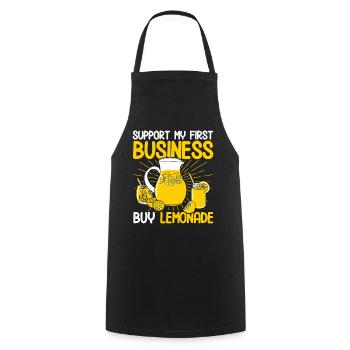Limonadenstand Zitronensaft Limonade Geschäft - Kochschürze - Schwarz - Vorne - AI Model Male 185 dark (185cm)