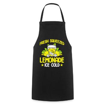 Lemonade Stand Lemon Juice Lemonade Shop - Cooking Apron - black - Front - AI Model Male 185 dark (185cm)