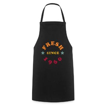 1960 Birthday - Cooking Apron - black - Front - AI Model Male 185 dark (185cm)