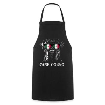 Cane Corso Chien Mexique - Tablier de cuisine - noir - Devant - AI Model Male 185 dark (185cm)