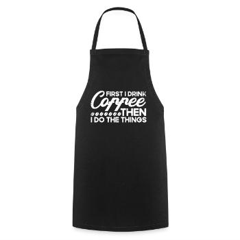 Barista Gift Idea Coffee Lover Coffee Brewing - Cooking Apron - black - Front - AI Model Male 185 dark (185cm)