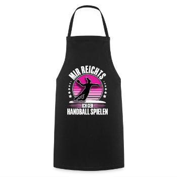 Handball Handballerin Frauen Handball - Kochschürze - Schwarz - Vorne - AI Model Male 185 dark (185cm)