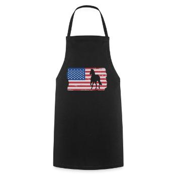 Horse Rider - Cooking Apron - black - Front - AI Model Male 185 dark (185cm)