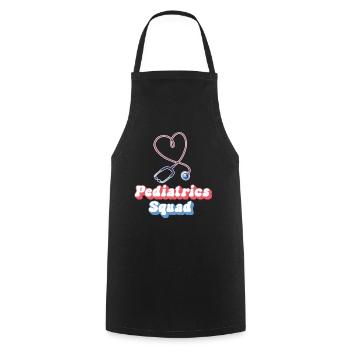 Children Nurse Infant Pediatrics - Cooking Apron - black - Front - AI Model Male 185 dark (185cm)