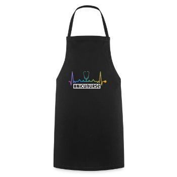 Enfants Infirmière Pédiatrie infantile - Tablier de cuisine - noir - Devant - AI Model Male 185 dark (185cm)