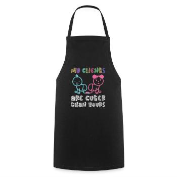 Newborn Photographer Baby Photography Saying - Cooking Apron - black - Front - AI Model Male 185 dark (185cm)