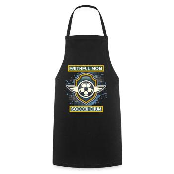 Soccer Mom, lustiger Spruch, Fußball-Mama - Kochschürze - Schwarz - Vorne - AI Model Male 185 dark (185cm)