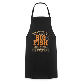 Drôle de conception de pêche Pêcheur - Tablier de cuisine - noir - Devant - AI Model Male 185 dark (185cm)