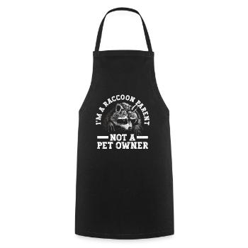 Raccoon Animal Funny - Cooking Apron - black - Front - AI Model Male 185 dark (185cm)