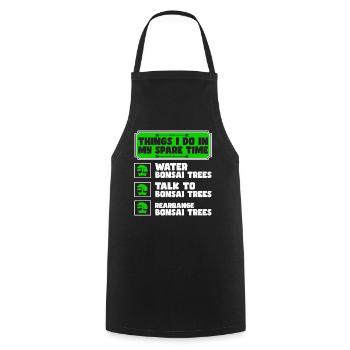 Bonsai Tree Gift Japan Bonsai Garden - Cooking Apron - black - Front - AI Model Male 185 dark (185cm)