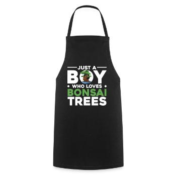 Bonsai Tree Gift Japan Bonsai Garden - Cooking Apron - black - Front - AI Model Male 185 dark (185cm)