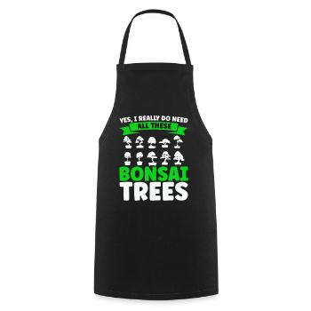 Bonsai Tree Gift Japan Bonsai Garden - Cooking Apron - black - Front - AI Model Male 185 dark (185cm)