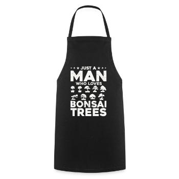Bonsai Tree Gift Japan Bonsai Garden - Cooking Apron - black - Front - AI Model Male 185 dark (185cm)