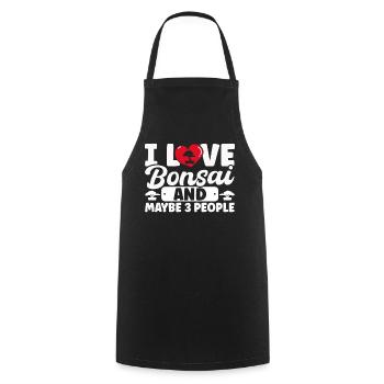 Bonsai Tree Gift Japan Bonsai Garden - Cooking Apron - black - Front - AI Model Male 185 dark (185cm)