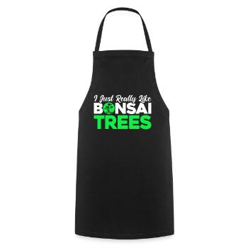 Bonsai Tree Gift Japan Bonsai Garden - Cooking Apron - black - Front - AI Model Male 185 dark (185cm)