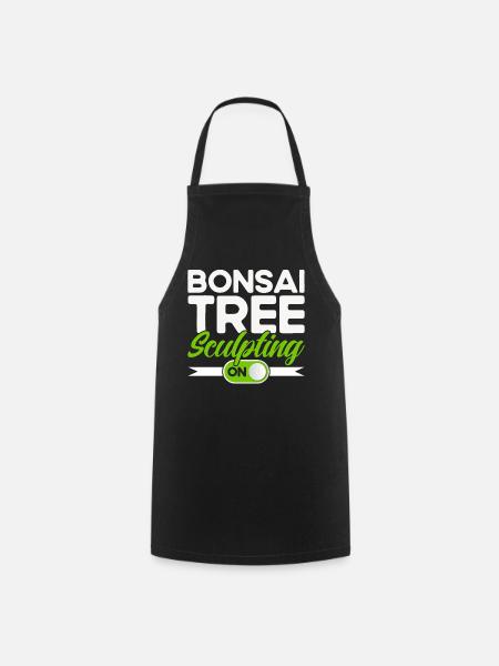 Bonsai Tree Gift Japan Bonsai Garden - Cooking Apron - black