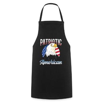Patriotic American Patriotic Patriot US - Cooking Apron - black - Front - AI Model Male 185 dark (185cm)