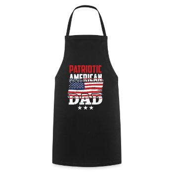 Patriotic American Father US Patriot USA - Cooking Apron - black - Front - AI Model Male 185 dark (185cm)