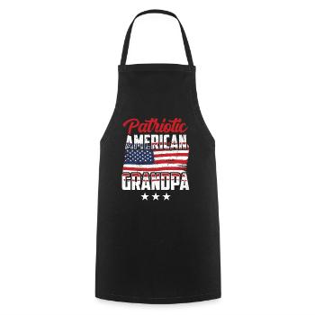 Patriotic American Grandfather US Patriot - Cooking Apron - black - Front - AI Model Male 185 dark (185cm)