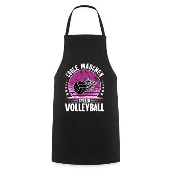 Volleyball - Kochschürze - Schwarz - Vorne - AI Model Male 185 dark (185cm)