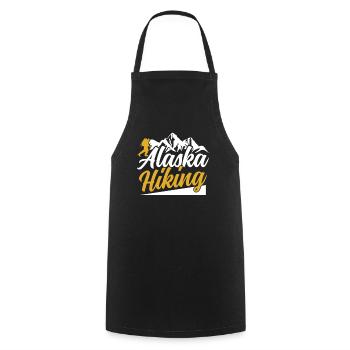 Alaska Wandern Natur Wanderer Wanderung - Kochschürze - Schwarz - Vorne - AI Model Male 185 dark (185cm)