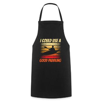 I could use a good paddling hobby - Cooking Apron - black - Front - AI Model Male 185 dark (185cm)