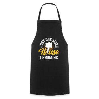 Only one more house promised real estate agents - Cooking Apron - black - Front - AI Model Male 185 dark (185cm)