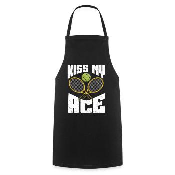 Tennis Player Gift Tennis - Cooking Apron - black - Front - AI Model Male 185 dark (185cm)