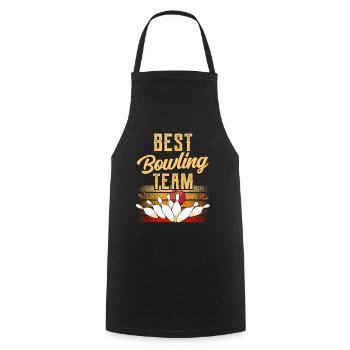 Best Bowling Team Hobby Team Bowling Bowler - Cooking Apron - black - Front - AI Model Male 185 dark (185cm)