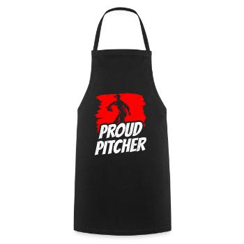 Stolzer Baseball Pitcher Spieler Werfer Hobby - Kochschürze - Schwarz - Vorne - AI Model Male 185 dark (185cm)