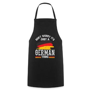 Keine Angst Ist Nur Eine Deutsche Sache Deutsch - Kochschürze - Schwarz - Vorne - AI Model Male 185 dark (185cm)