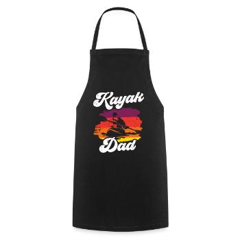 Kayak Father Hobby Kayaking Kayaking - Cooking Apron - black - Front - AI Model Male 185 dark (185cm)