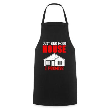 Only one more house promised real estate agents - Cooking Apron - black - Front - AI Model Male 185 dark (185cm)