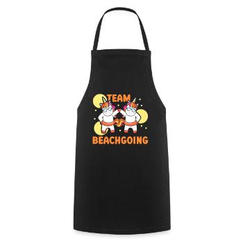 Team Beachgoing Strand Strandurlaub Strandgänger - Kochschürze - Schwarz - Vorne - AI Model Male 185 dark (185cm)