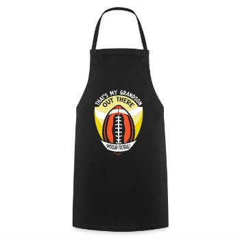 C’est mon petit-fils là-bas football américain - Tablier de cuisine - noir - Devant - AI Model Male 185 dark (185cm)