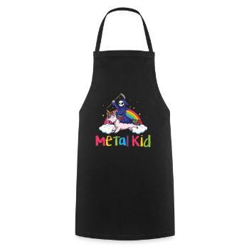 Metal Kid Music Licorne Squelette Grim Rock Heavy - Tablier de cuisine - noir - Devant - AI Model Male 185 dark (185cm)