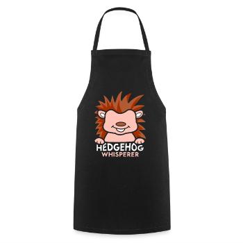 Hérisson Whisperer Dictons Mignon Pet - Tablier de cuisine - noir - Devant - AI Model Male 185 dark (185cm)